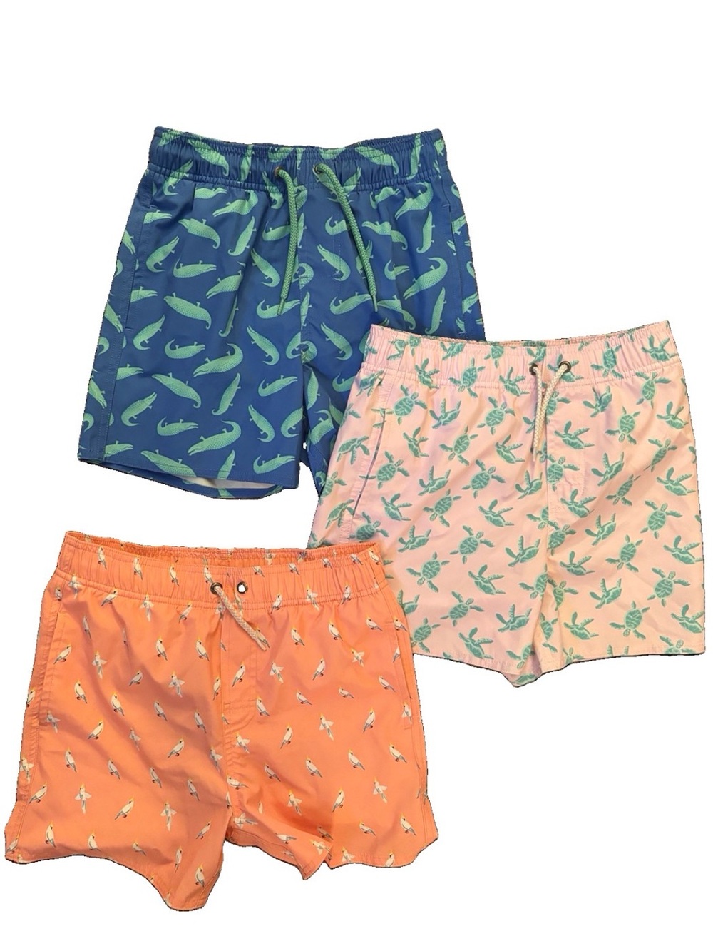 Class Club Boys Size 10/12 Bundle Of 3 Swim Trunks Shorts Lined